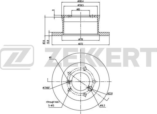 Zekkert BS-5054B - Disque de frein cwaw.fr