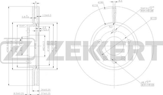 Zekkert BS-5051 - Disque de frein cwaw.fr