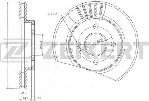 Zekkert BS-5057 - Disque de frein cwaw.fr