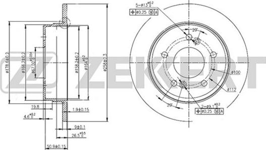 Zekkert BS-5060 - Disque de frein cwaw.fr