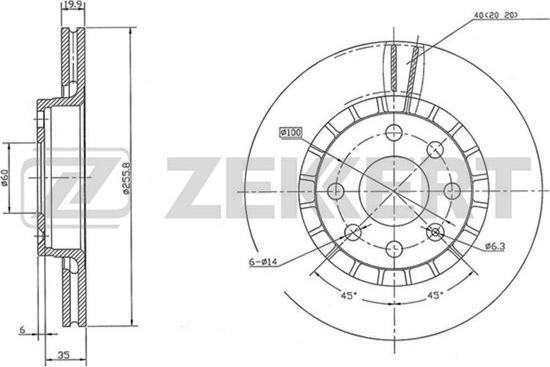 Zekkert BS-5063 - Disque de frein cwaw.fr