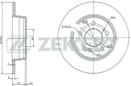 Zekkert BS-5062 - Disque de frein cwaw.fr