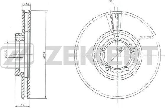 Zekkert BS-5067 - Disque de frein cwaw.fr