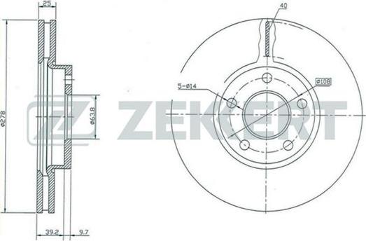 Zekkert BS-5005 - Disque de frein cwaw.fr