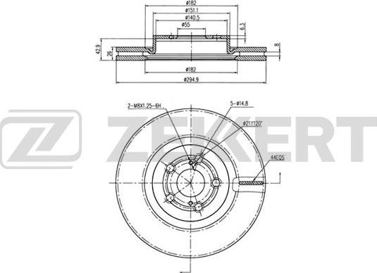 Zekkert BS-5015B - Disque de frein cwaw.fr