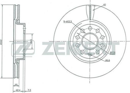 Zekkert BS-5016 - Disque de frein cwaw.fr