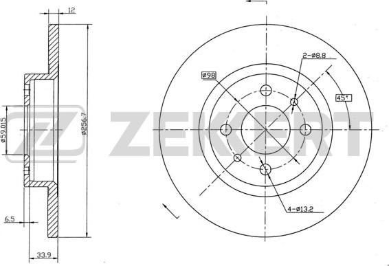 Zekkert BS-5010 - Disque de frein cwaw.fr