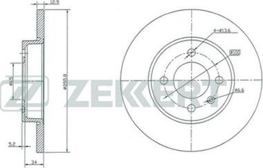 Zekkert BS-5089 - Disque de frein cwaw.fr