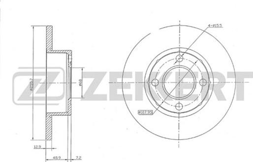 Zekkert BS-5084 - Disque de frein cwaw.fr