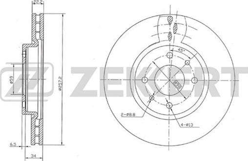 Zekkert BS-5086 - Disque de frein cwaw.fr