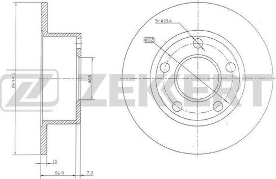 Zekkert BS-5080 - Disque de frein cwaw.fr