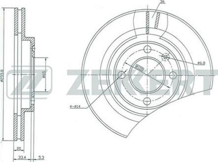 Zekkert BS-5088 - Disque de frein cwaw.fr