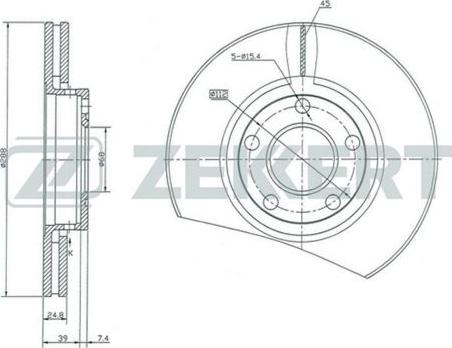 Zekkert BS-5083 - Disque de frein cwaw.fr