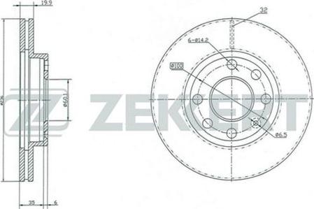 Zekkert BS-5034 - Disque de frein cwaw.fr