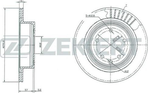 Zekkert BS-5036 - Disque de frein cwaw.fr