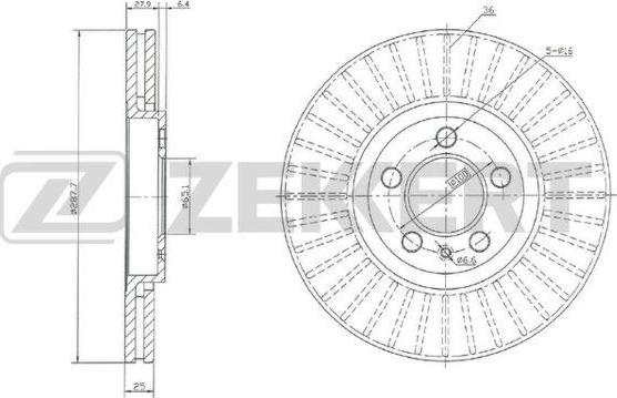 Zekkert BS-5030 - Disque de frein cwaw.fr