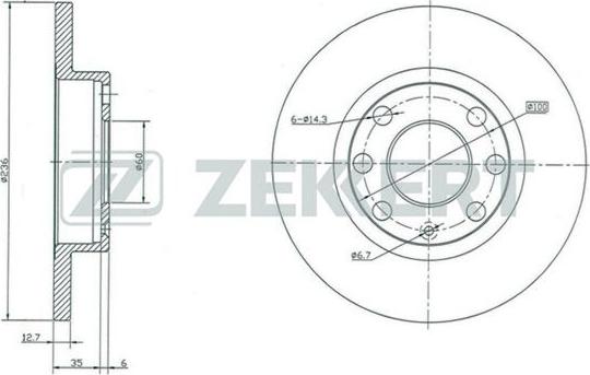 Zekkert BS-5033 - Disque de frein cwaw.fr