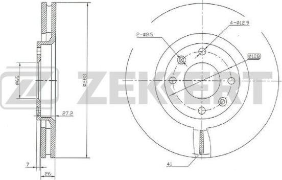 Zekkert BS-5024 - Disque de frein cwaw.fr