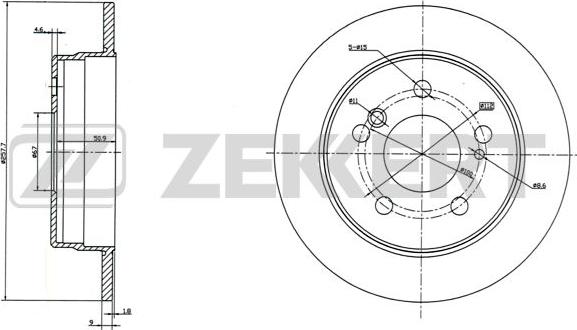 Zekkert BS-5020 - Disque de frein cwaw.fr