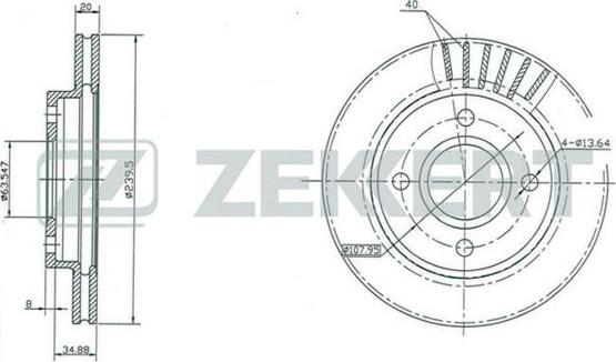 Zekkert BS-5021 - Disque de frein cwaw.fr