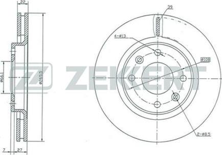 Zekkert BS-5028 - Disque de frein cwaw.fr