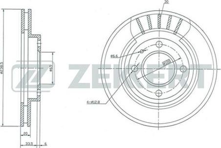 Zekkert BS-5070 - Disque de frein cwaw.fr