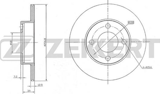 Zekkert BS-5071 - Disque de frein cwaw.fr