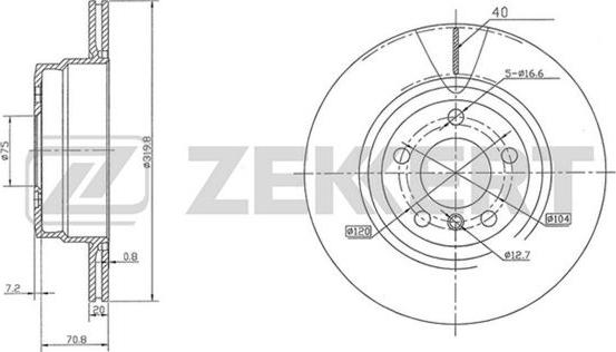 Zekkert BS-5073 - Disque de frein cwaw.fr