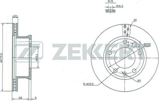 Zekkert BS-5199 - Disque de frein cwaw.fr