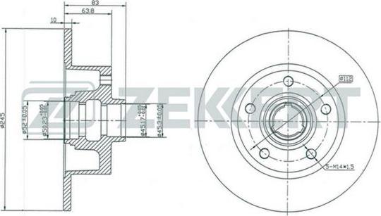 Zekkert BS-5194 - Disque de frein cwaw.fr