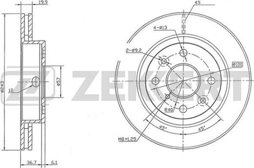 Zekkert BS-5190 - Disque de frein cwaw.fr