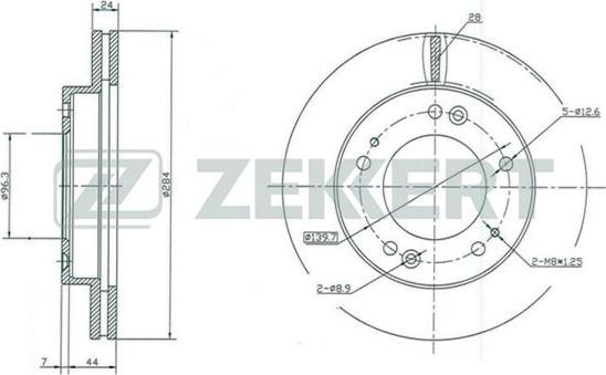 Zekkert BS-5191 - Disque de frein cwaw.fr