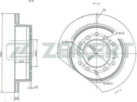 Zekkert BS-5145 - Disque de frein cwaw.fr