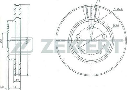 Zekkert BS-5146 - Disque de frein cwaw.fr