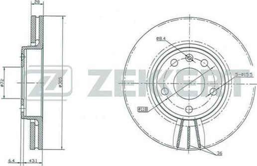 Zekkert BS-5141 - Disque de frein cwaw.fr