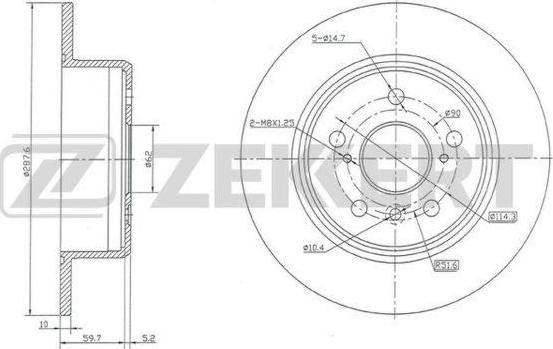 Zekkert BS-5143 - Disque de frein cwaw.fr