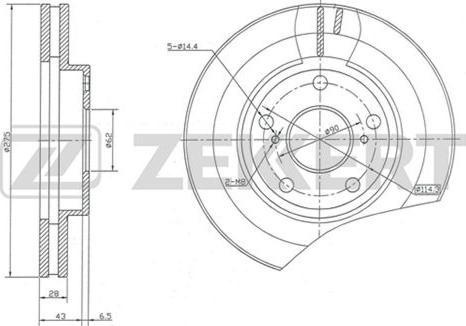 Zekkert BS-5142 - Disque de frein cwaw.fr