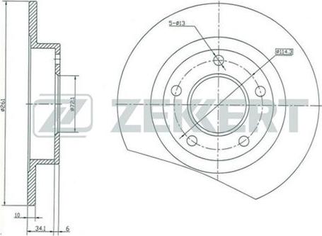 Zekkert BS-5150 - Disque de frein cwaw.fr