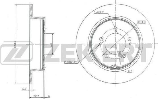 Zekkert BS-5158 - Disque de frein cwaw.fr