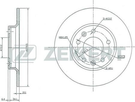 Zekkert BS-5161 - Disque de frein cwaw.fr