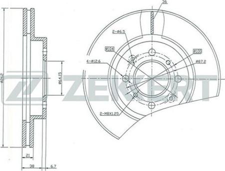 Zekkert BS-5168 - Disque de frein cwaw.fr