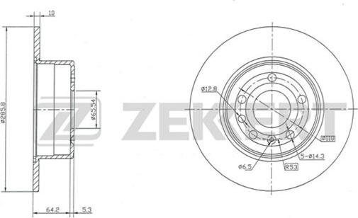 Zekkert BS-5163 - Disque de frein cwaw.fr