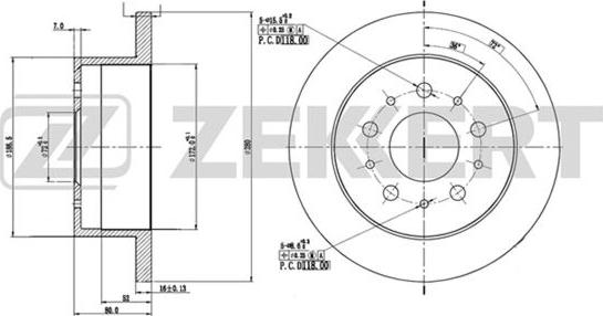 Zekkert BS-5109 - Disque de frein cwaw.fr