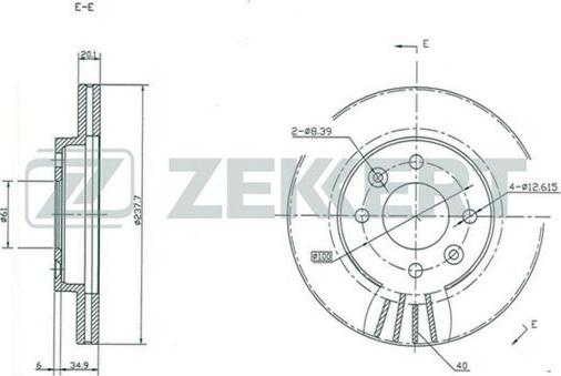 Zekkert BS-5106 - Disque de frein cwaw.fr