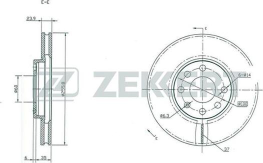 Zekkert BS-5100 - Disque de frein cwaw.fr