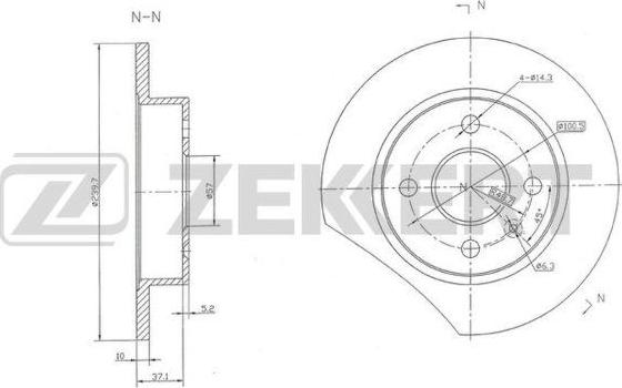 Zekkert BS-5101 - Disque de frein cwaw.fr