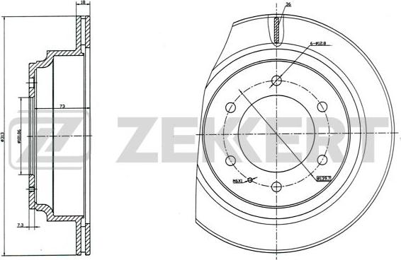 Zekkert BS-5103 - Disque de frein cwaw.fr