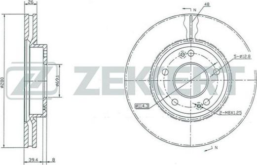 Zekkert BS-5119 - Disque de frein cwaw.fr