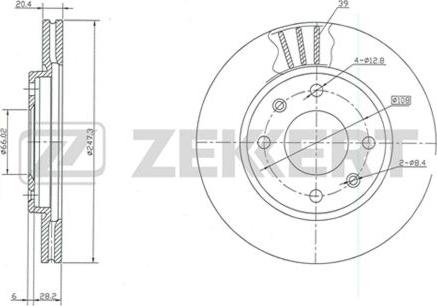 Zekkert BS-5115 - Disque de frein cwaw.fr