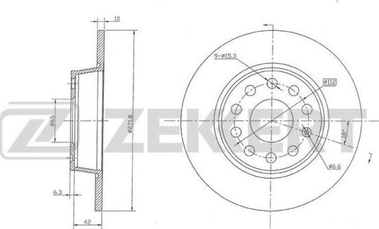 Zekkert BS-5116 - Disque de frein cwaw.fr